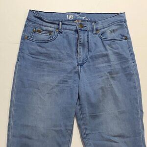 DG2 Jeans Women Size 6 Small Blue Denim Straight Leg Skinny Light Wash Stretch